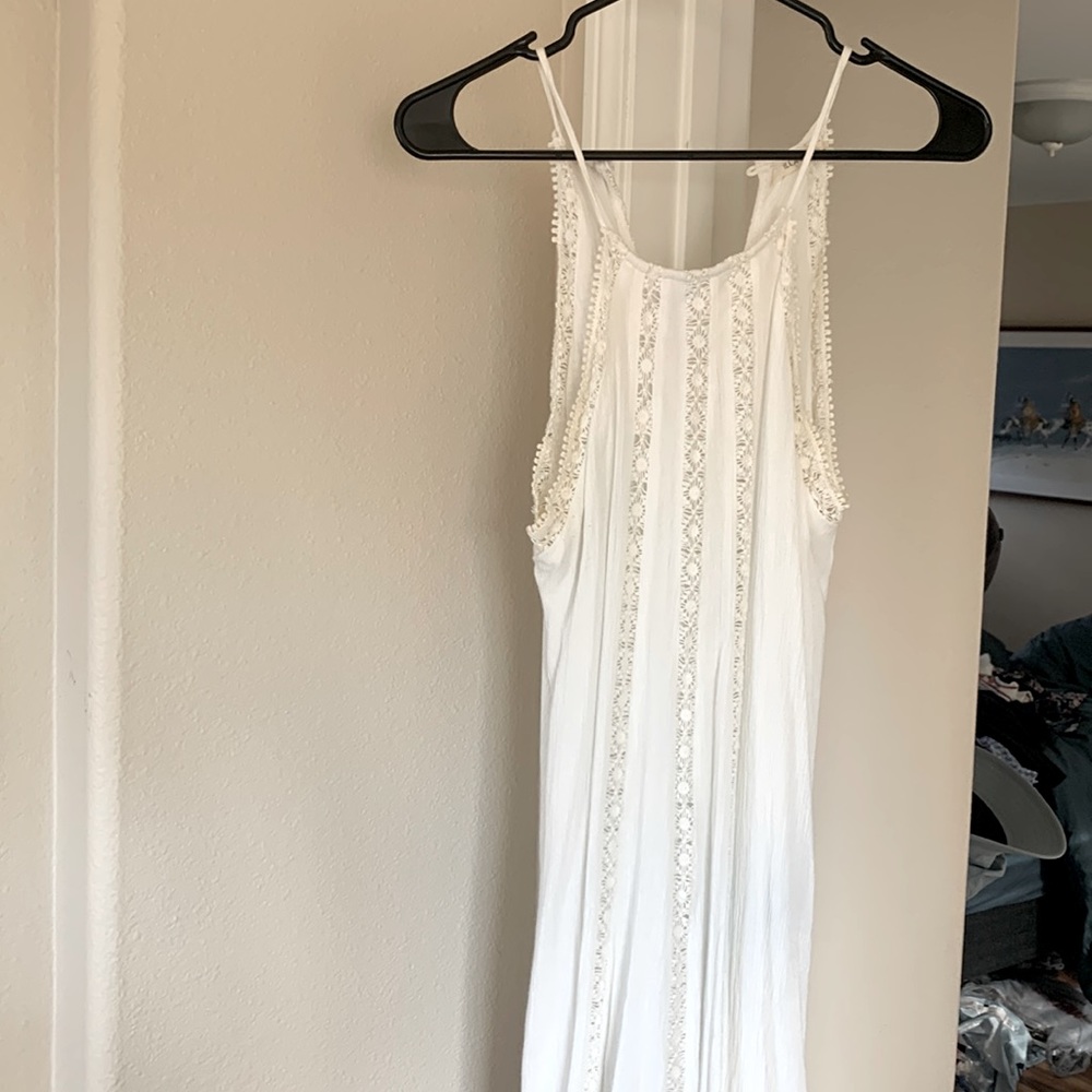 Short white dress, boho, women’s M